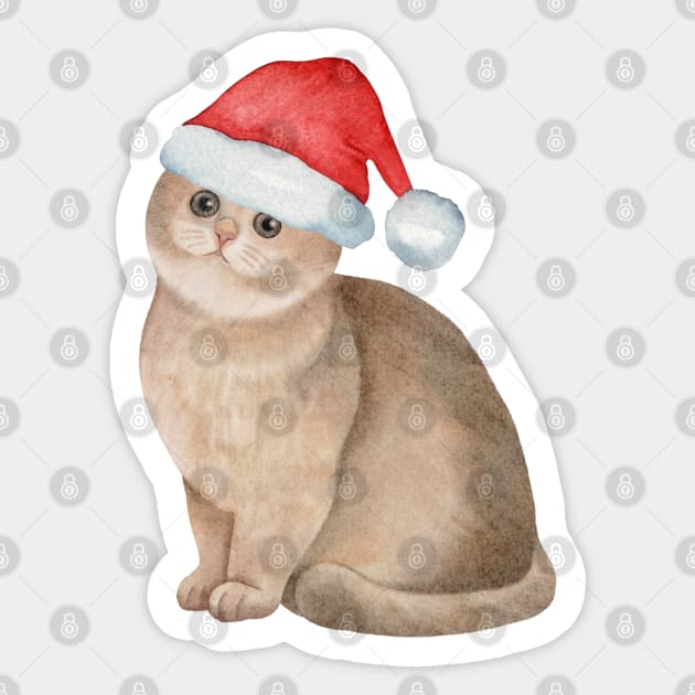 Cute And Lovely Animals With Christmas Sticker by AbstractArt14